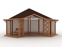 Деревянная беседка 0986