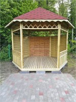 Беседка садовая деревянная 0813