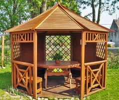 Беседка садовая деревянная 0337