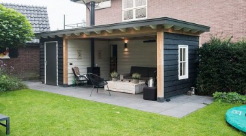 Беседка садовая (с хозяйственным помещением) 0594