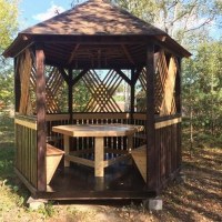Беседка дачная деревянная 1086