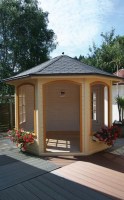 Полузастекленная беседка 1053