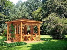 Беседка садовая деревянная 0968
