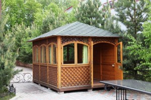 Беседка застекленная прямоугольная 0456