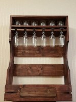 Винная полка из дерева 0015