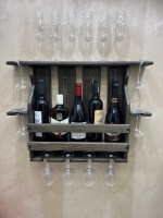 Винная полка из дерева под заказ 0061