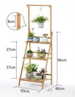 3-х уровневая книжная стойка с вешалкой для многоцелевого использования 0035