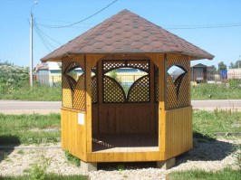 Беседка садовая деревянная (шестигранник) 0733