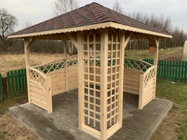 Беседка деревянная садовая 0698