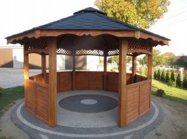 Беседка садовая деревянная 0484