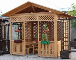 Беседка садовая из дерева 0575