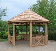 Деревянная беседка восьмигранная 0206