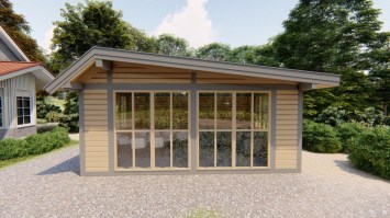 Беседка застекленная 1054