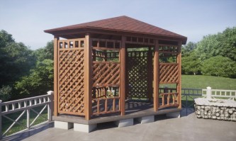 Угловая беседка 0307