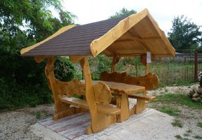 Беседка садовая деревянная под старину 0274