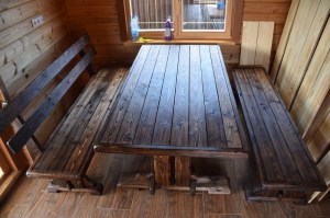 Комплект садовой мебели из дерева 0017