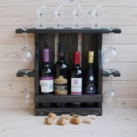 Винная полка из дерева под заказ 0018