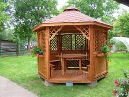 Беседка садовая деревянная 0345