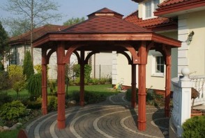 Беседка садовая деревянная 0912