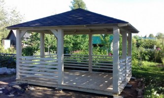 Деревянная садовая беседка 0509