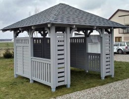 Беседка садовая деревянная 0479