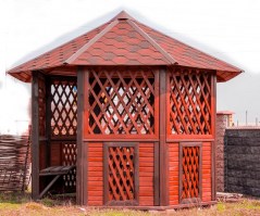 Беседка садовая деревянная 0767