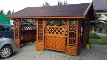 Беседка садовая деревянная 1096