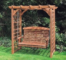 Качели садовые с перголой 0052