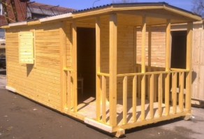 Дачная бытовка с верандой 0055