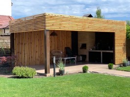 Летняя деревянная беседка 0726