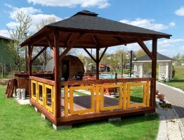 Беседка садовая деревянная 0629