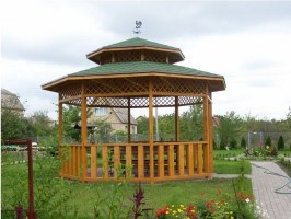 Беседка садовая деревянная 0377