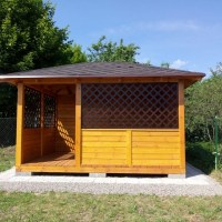 Деревянная садовая беседка 0400