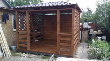 Деревянная беседка для сада, дачи 0541