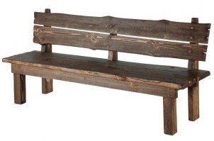 Скамейка под старину из дерева 0002