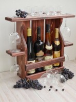Винная полка из дерева под заказ 0005