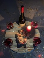 Столик для вина, круглый, складной 0049