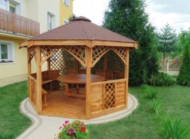 Беседка садовая деревянная 0724