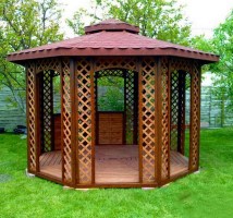 Беседка садовая деревянная 0421