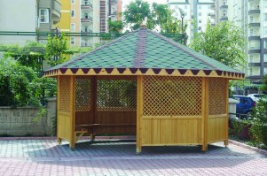 Беседка с мягкой кровлей 0457