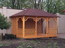 Беседка садовая деревянная 0402