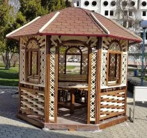 Беседка садовая из дерева 0397