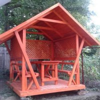 Беседка садовая деревянная 0826