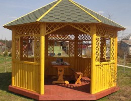 Беседка садовая деревянная 0373