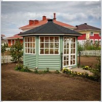 Беседка застекленная закрытая 0343