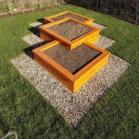 Декоративные деревянные грядки для растений 0028