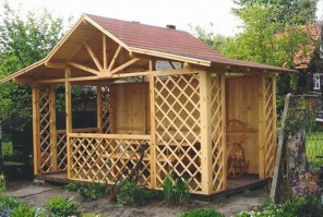 Беседка садовая деревянная для дачи в Минске 1181