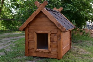 Будка для собаки деревянная 0014
