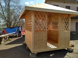 Беседка садовая деревянная для дачи в Минске 0163