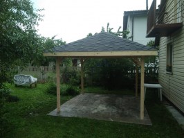 Беседка - навес деревянный, садовый 0166